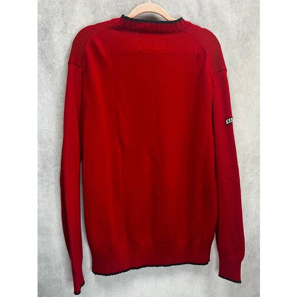 Vintage Nautica Red V-Neck Sweater Mens Size XL - Picture 2 of 7